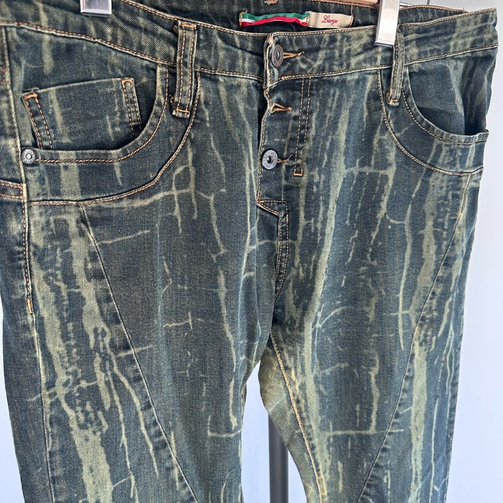Please Vintage Glam | Made in Italy | Acid Wash Skinny Jeans | Large - Picture 4 of 13